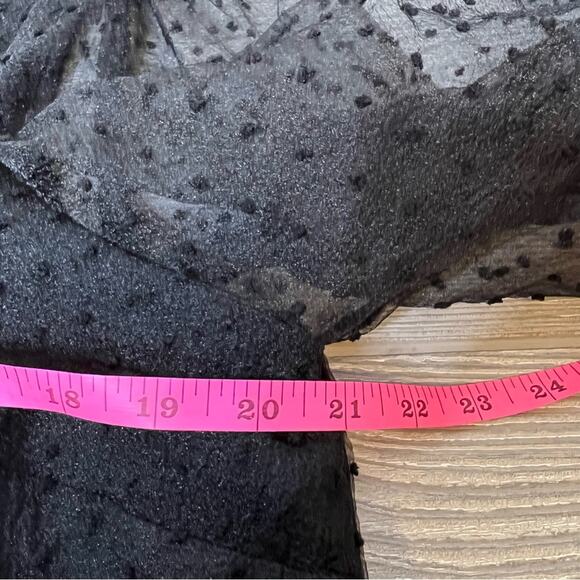 Eloquii Swiss dot organza top black sz 16 - Picture 6 of 8